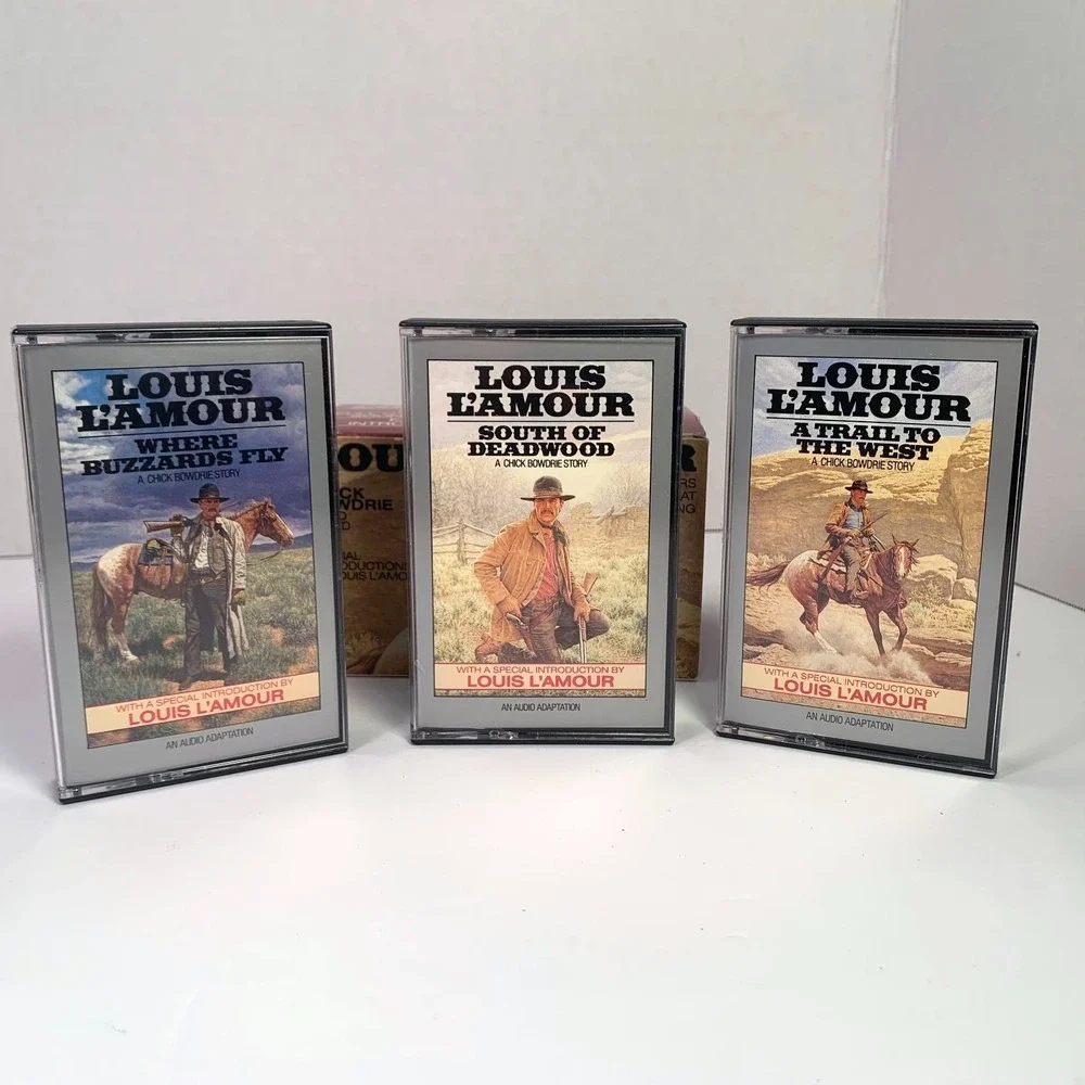 Louis L'Amour - The Chick Bowdrie Box Set Audio Book 3 Cassette Tapes‎